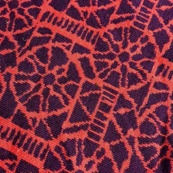 Krimson Klover Small Wool Skirt Elastic Waist Purple and Orange - Picture 6 of 7